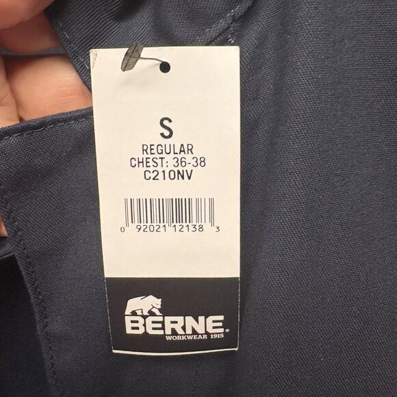 Berne Coveralls Mens Size Small Chest 36-38in Durable Navy Durable Workwear NEW - Picture 6 of 11